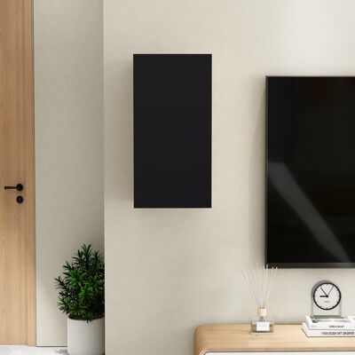 vidaXL Armário para TV 30,5x30x60 cm derivados de madeira preto