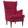 vidaXL poltrona Vinho Vermelho Veludo