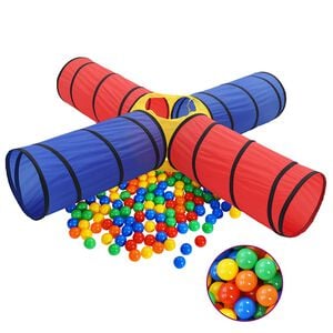 vidaXL T&uacute;nel de brincar infantil c/ 250 bolas multicor