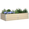 vidaXL Floreira Ivory 195 x 100 x 45 cm A&ccedil;o Galvanizado