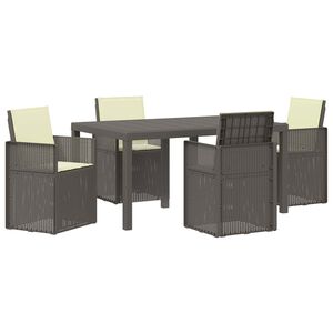 vidaXL Conjunto de Jantar para Jardim 5 unid. Cinzentos claros e creme