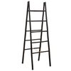 vidaXL Escada de Cobertores Dupla Face Preto 50 x 50 x 159 cm Bambu