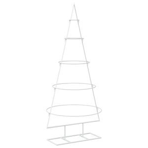vidaXL &Aacute;rvore de Natal de metal com suporte KUOPIO 125 cm A&ccedil;o Branco
