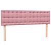 vidaXL Cama com molas/colch&atilde;o 160x220 cm veludo rosa