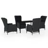 vidaXL 5 pcs conjunto de jantar para jardim cinzento-escuro
