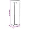 vidaXL Sapateira com cobertura 57x29x162 cm tecido creme