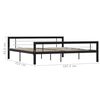 vidaXL Estrutura de cama 180x200 cm metal preto e branco