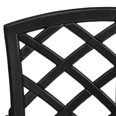 vidaXL Cadeiras de jardim 6 pcs alumínio fundido preto