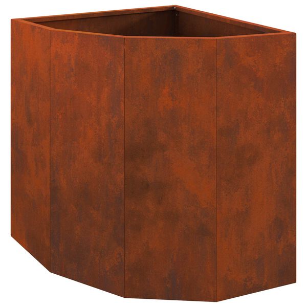 vidaXL Vaso de Canto Ferro Enferrujado 45 x 45 x 50 cm A&ccedil;o corten