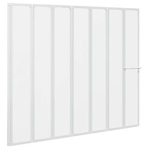 Cabine de duche 140 x 168 cm 7 pain&eacute;is dobr&aacute;veis com toalheiro