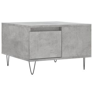 vidaXL Mesa de centro 55x55x36,5 cm derivados madeira cinzento cimento