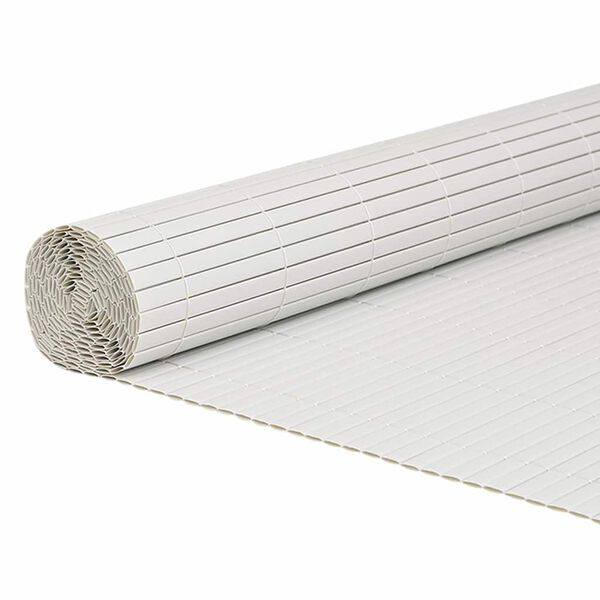 vidaXL Cerca de jardim dupla face branco 1,8x5 m PVC