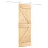 vidaXL Porta Deslizante Natural e Branco 70 x 210 cm