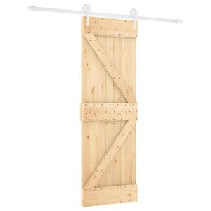 vidaXL Porta Deslizante Natural e Branco 70 x 210 cm