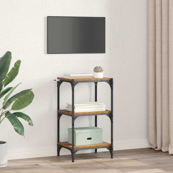 vidaXL Gabinete de Livros Madeira antiga 40 x 33 x 70,5 cm