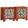 vidaXL Arm&aacute;rio de cabeceira 2 pcs 40x30x45 cm Ac&aacute;cia de madeira maci&ccedil;a