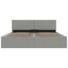 vidaXL Cama hidr&aacute;ulica c/ arruma&ccedil;&atilde;o 160x200 cm tecido cinzento-claro