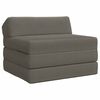 vidaXL Sof&aacute; Cama Dobr&aacute;vel Cinzento-claro 200 x 70 x 10 cm