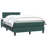 vidaXL Cama com molas/colch&atilde;o 120x220 cm veludo verde-escuro