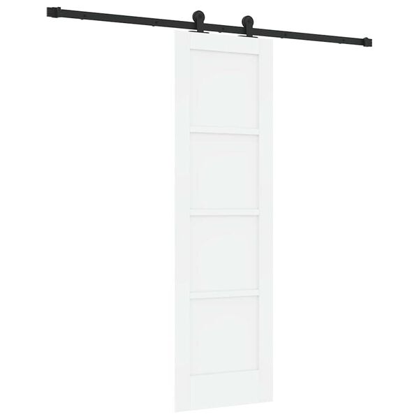 vidaXL Porta Deslizante Branco e Preto 61 x 198,5 cm
