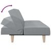 vidaXL Sof&aacute;-cama tecido cinzento-claro