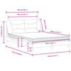 vidaXL Cama com colch&atilde;o Hvar 140x200 cm tecido cinzento-claro