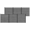 vidaXL Conjunto de Cercas 1045 x 186 cm WPC e Alum&iacute;nio Cinzento