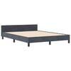 vidaXL Cama Box com cabeceira Cinzento escuro 160 x 200 cm Veludo