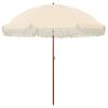 vidaXL Parasol de Praia 205 x 205 x 210 cm Poli&eacute;ster e A&ccedil;o Redondo