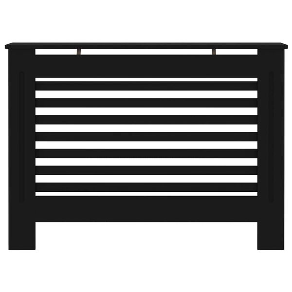 vidaXL Cobertura de radiador 112x19x81,5 cm MDF preto