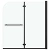 vidaXL Divis&oacute;ria de chuveiro dobr&aacute;vel 2 pain&eacute;is ESG 120x140 cm preto