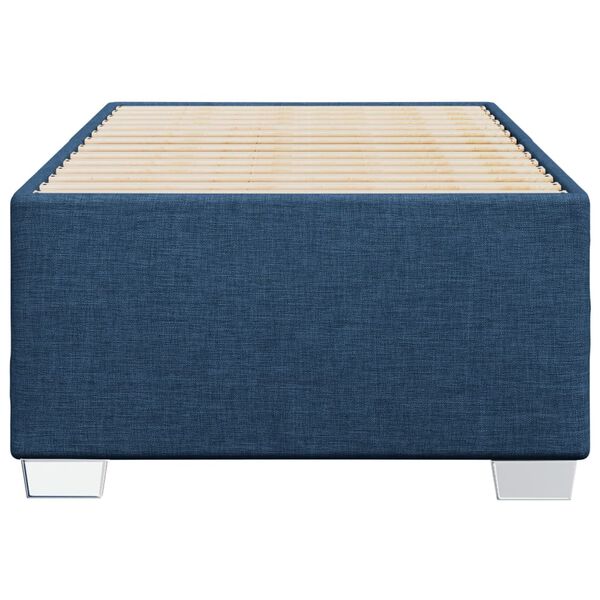vidaXL Estrutura de cama sem colchão 100x200 cm tecido azul