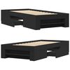 vidaXL Estrutura de cama 100x200 cm derivados de madeira preto