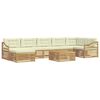 vidaXL Conjunto de Sof&aacute;s para Exterior 8 unid. Branco e Creme
