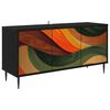 vidaXL Gabinete para TV BONN 102 x 33 x 51 cm Carvalho Preto
