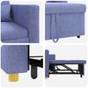 vidaXL Sof&aacute;-camas retr&aacute;til individual Jeans Azul 90 x 165 x 87 cm