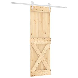 vidaXL Porta Deslizante 70 x 210 cm Natural e Branco
