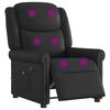 vidaXL Poltrona massagens reclin&aacute;vel el&eacute;trica couro artificial preto