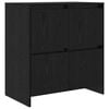vidaXL Buffet Carvalho Preto 70 x 41 x 75 cm Derivados de Madeira