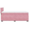 vidaXL Cama com molas/colch&atilde;o 80x200 cm veludo rosa