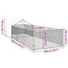 vidaXL Canil exterior para c&atilde;es com corredor 7x2x1,5 m a&ccedil;o galvanizado