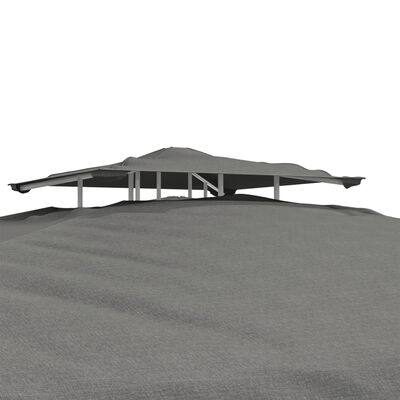 VidaXL Gazebo com telhado duplo 3x3x2,68 m tecido antracite
