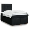 vidaXL Cama boxspring com colch&atilde;o 120x190 cm tecido preto