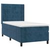 vidaXL Cama box spring c/ colch&atilde;o/LED 80x200 cm veludo azul-escuro