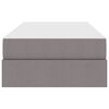 vidaXL Cama com arruma&ccedil;&atilde;o e colch&atilde;o Cinzento-acastanhado 90 x 200 cm