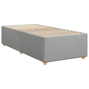 vidaXL Estrutura de cama sem colch&atilde;o 90x200 cm tecido cinzento-claro