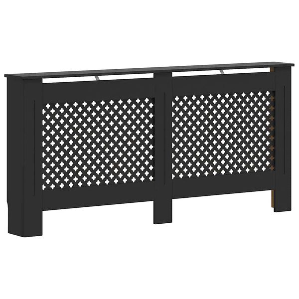 vidaXL Cobertura de radiador 172x19x81,5 cm MDF preto