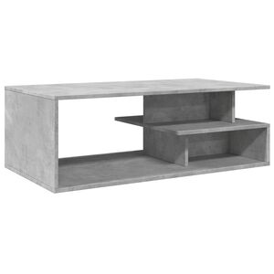 vidaXL Mesa de centro 102x55x35 cm derivados de madeira cinza cimento