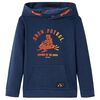 Sweatshirt para crian&ccedil;a com capuz azul-marinho mesclado e laranja 116