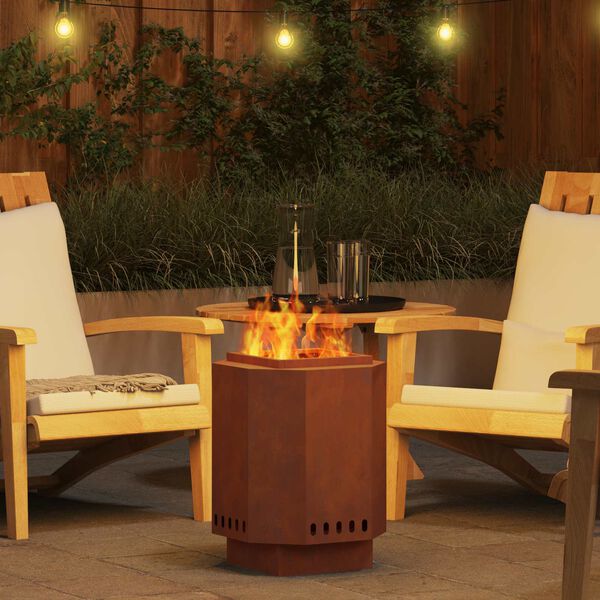 vidaXL Fogueira Sem Fuma&ccedil;a Castanho 38 x 38 x 51 cm